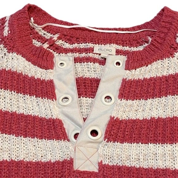 Anthropologie Pilcro Bell-Sleeve Henley Sweater like new size large - Picture 7 of 10